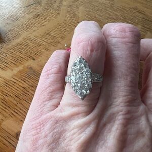 **SOLD** Gorgeous Vintage 18kt white gold Rose Cut diamond ring (134-1)